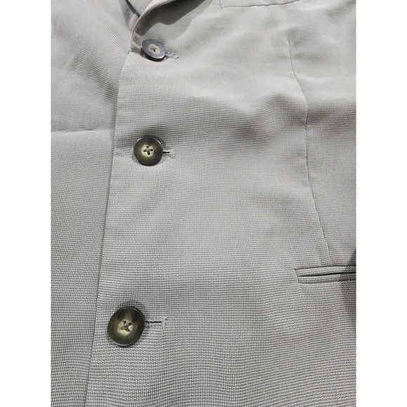 Claiborne Blazer Jacket Mens 40R Brown Gray Rayon Blend Three Button Up Career - Picture 2 of 6